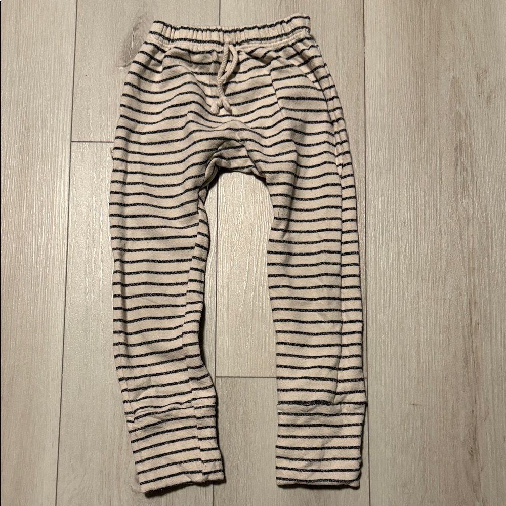 Childhood’s Striped Cream and Black Kids Lounge Pants size elastic waist